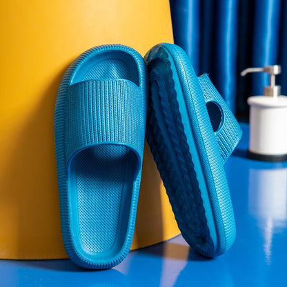 xakxx Home Slippers Summers Thick Platform Womens  Sandals Indoor Bathroom Anti-Slip Slides Ladies Men's Shoes Mules