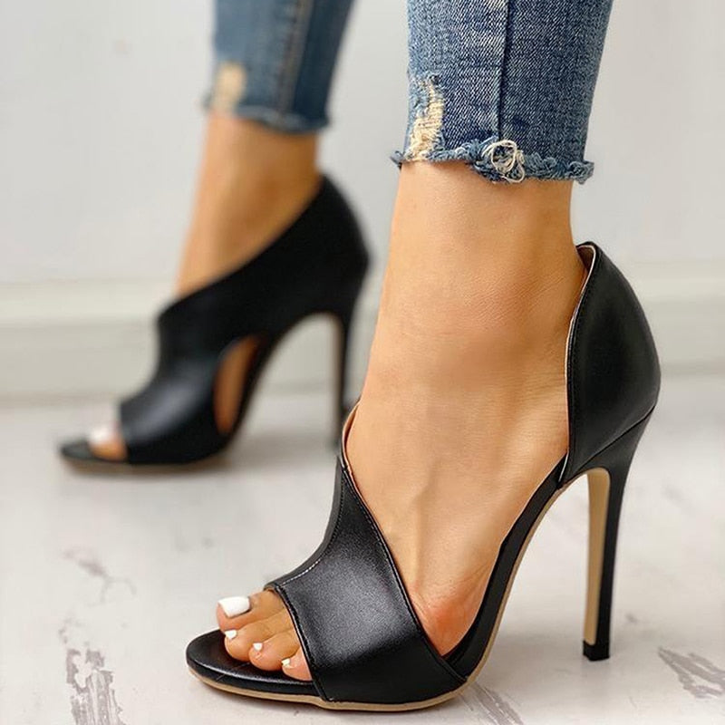 xakxx Summer Shoes  New women's Sandals Fashion Open Toe High Heel Sandals Rome Sexy Casual Thin Heel Sandals
