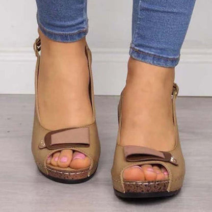 xakxx Woman Sandals Retro Wedges Summer Wedge Sandals Female Casual Sewing Women Shoes Comfortable Ladies Sandalias Plus Size