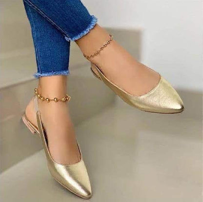 xakxx Back to school supplies Summer Wedges Sandals Women Shoes Classic Pointed Toe Buckle Ankle Shoes For Female Solid Color Slingback Slippers