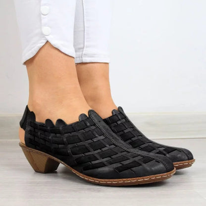 xakxx New Women Sandals Summer Fashion Stitching Ladies Heel Shoes Female Casual Sandalias Mujer Size 34-43