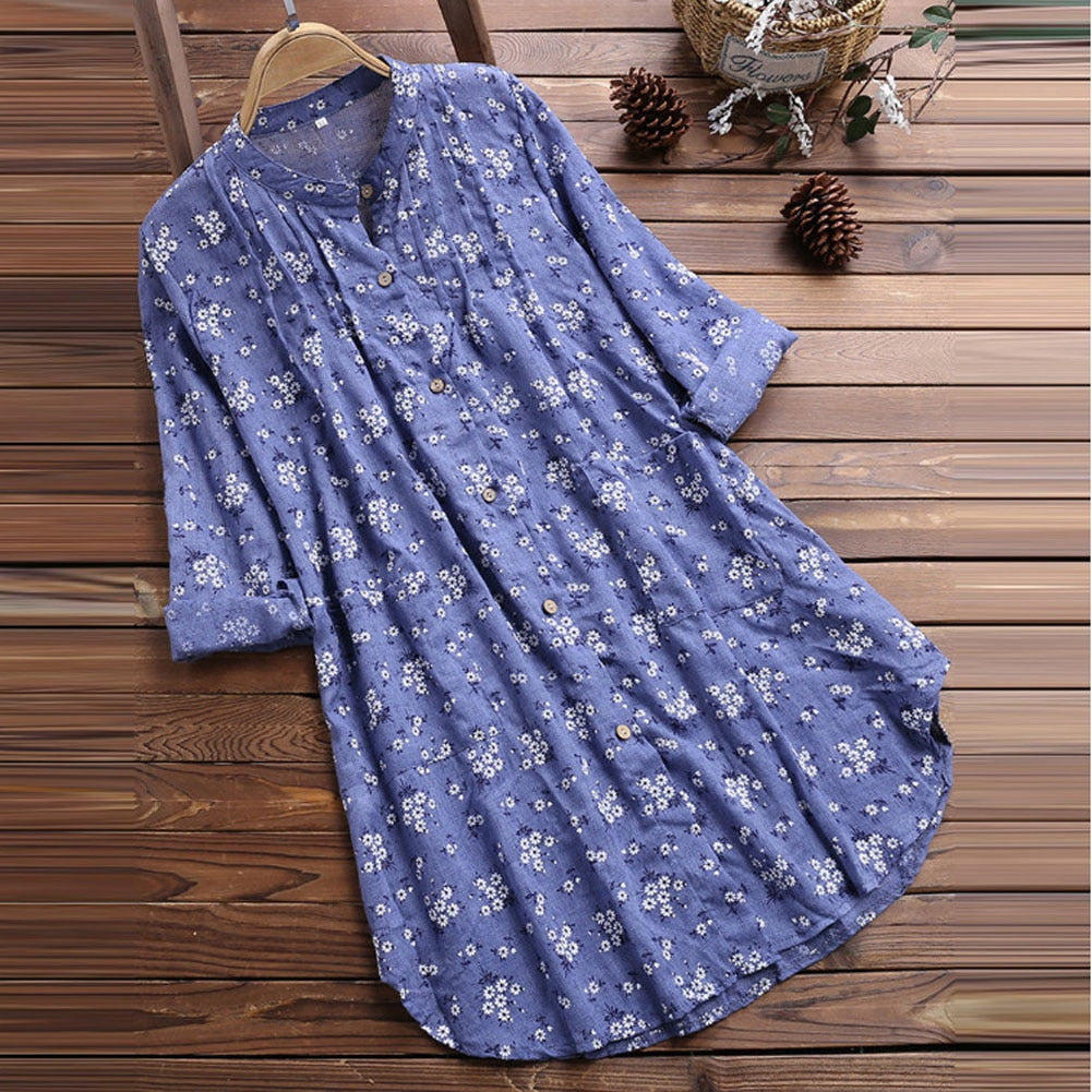 xakxx xakxx Women Loose Long Sleeve Tunic Tops Casual Blouses Plus Size M-3XL Shirt Summer Elegant Blouse Streetwear Fashion New