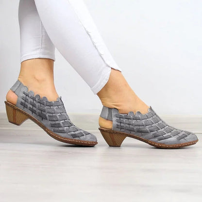 xakxx New Women Sandals Summer Fashion Stitching Ladies Heel Shoes Female Casual Sandalias Mujer Size 34-43