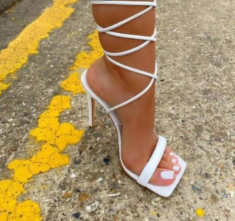 xakxx Summer Women High Heels Crystal Sandals Wedding Bridal Stiletto Glitter Prom Elegant Stripper Diamond Shoes Sexy  Ankle Strap