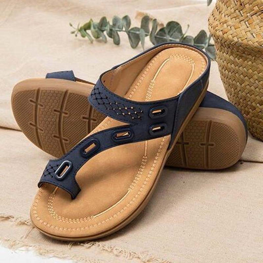 Women Sandals Premium Orthopedic Women'S Shoes Flat Slipper Vintage Anti-Slip Sandals Women Flip Flops Ladies Shoes Plus Size 43