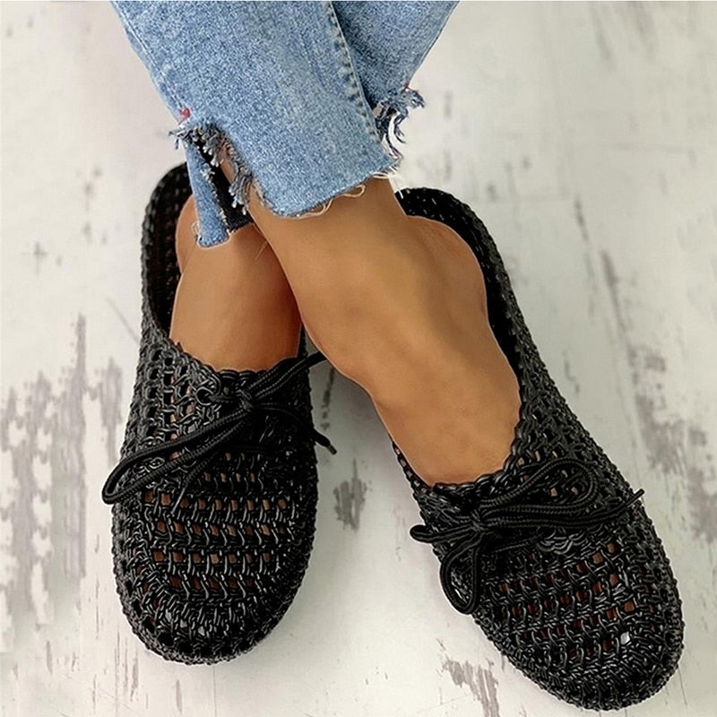 Women's Sandals  Summer Handmade Ladies Shoes Leather Breathable Sandals Women Flats Retro Style Cusomized Support Slipper