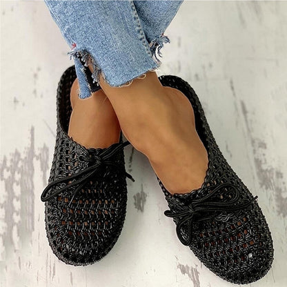 Women's Sandals  Summer Handmade Ladies Shoes Leather Breathable Sandals Women Flats Retro Style Cusomized Support Slipper
