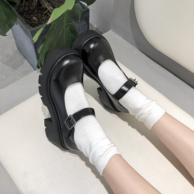 xakxx Women shoes models Mary Jane shoes women's Japanese high heels retro platform shoes women femmes chaussures lolita