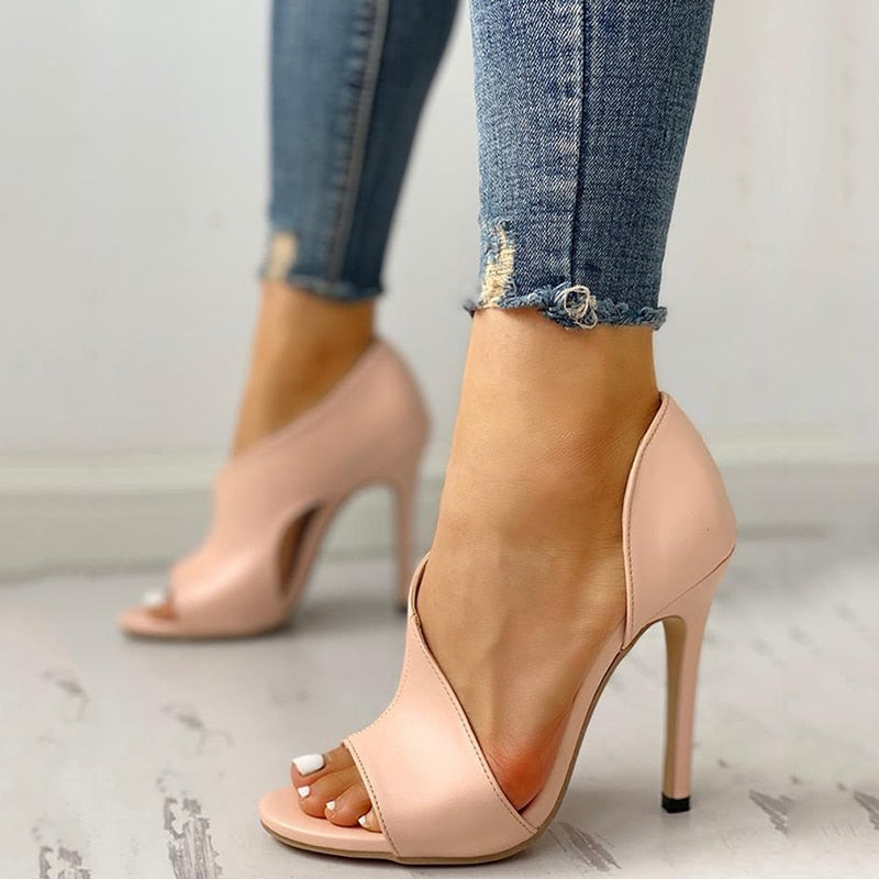 xakxx Summer Shoes  New women's Sandals Fashion Open Toe High Heel Sandals Rome Sexy Casual Thin Heel Sandals