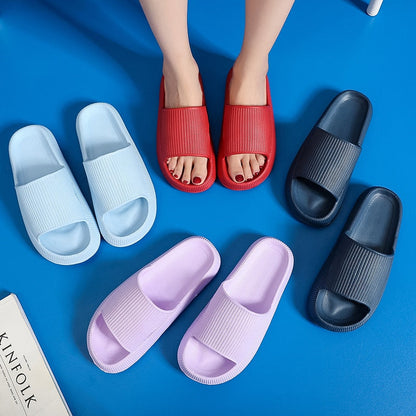 xakxx Home Slippers Summers Thick Platform Womens  Sandals Indoor Bathroom Anti-Slip Slides Ladies Men's Shoes Mules