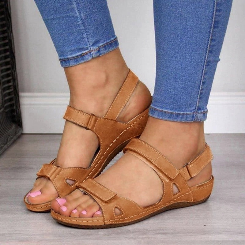 xakxx Women Sandals Soft Stitching Ladies Sandals Comfortable Flat Sandals Open Toe Beach Shoes Footwear Zapatos De Mujer Wholesale