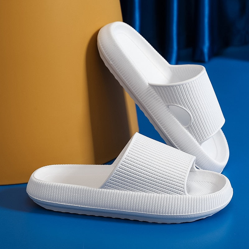 xakxx Home Slippers Summers Thick Platform Womens  Sandals Indoor Bathroom Anti-Slip Slides Ladies Men's Shoes Mules