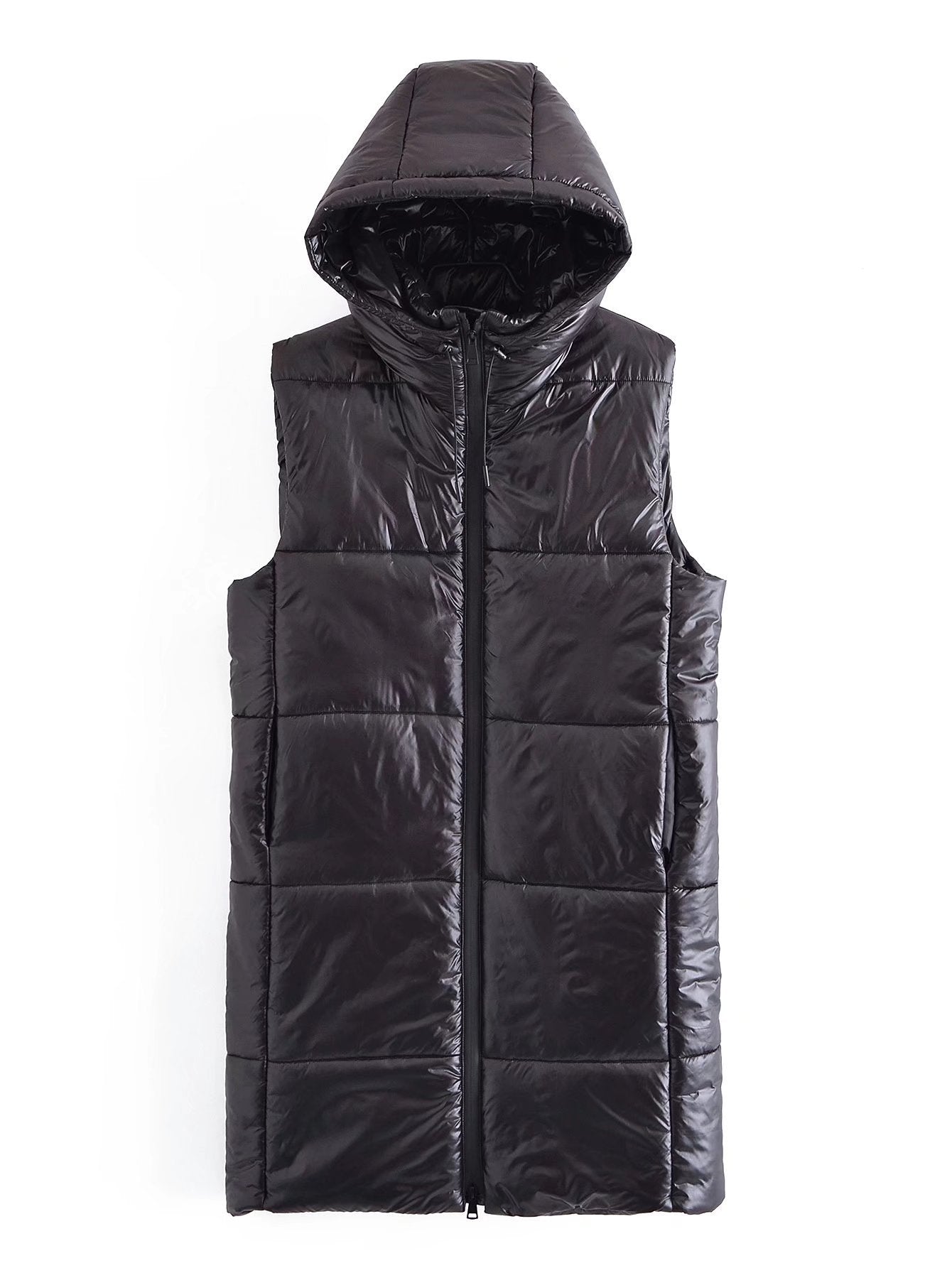 xakxx Women Winter Vests Hooded New Short Bright Color Vest Cotton Padded Jacket Sleeveless Female Winter Waistcoat Vest