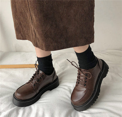 xakxx Japanese School Uniform Shoes Jk Student Shoes Girls Women Kawaii Lolita Soft Girl Round Toe Lolita Platform Mary Jane Shoes