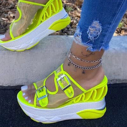 xakxx New INS Hot brand wave wedges sandals comfortable summer platform sandals women high heels casual shoes woman