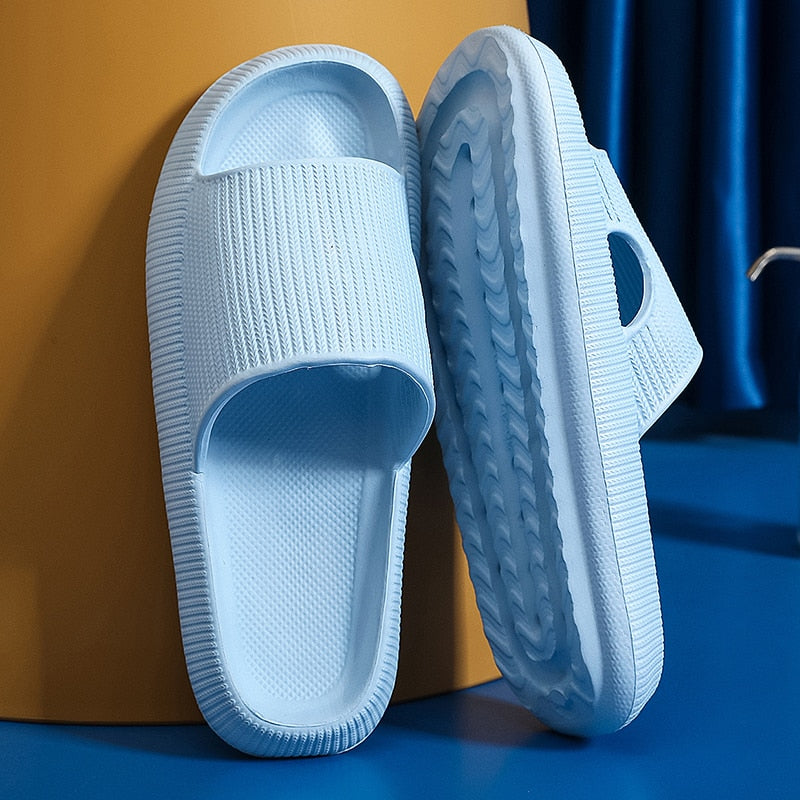 xakxx Home Slippers Summers Thick Platform Womens  Sandals Indoor Bathroom Anti-Slip Slides Ladies Men's Shoes Mules