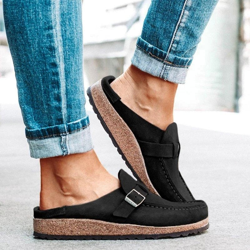 xakxx Women Loafers Retro Shoes Slip On Ladies Comfort Flats Platform Female Zapatos Mujer New Plus Size Casual Woman Summer Flat