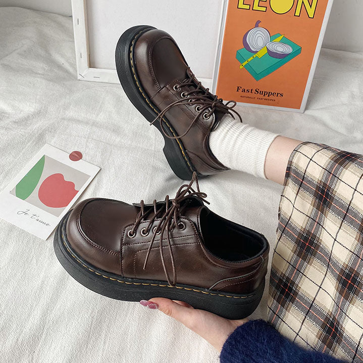 xakxx Japanese School Uniform Shoes Jk Student Shoes Girls Women Kawaii Lolita Soft Girl Round Toe Lolita Platform Mary Jane Shoes