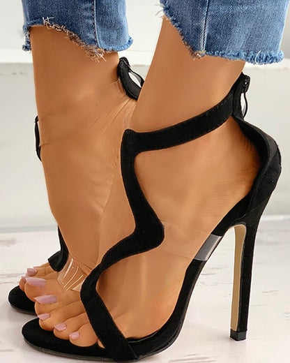xakxx High Heels Women Shoes Sandals Transparent Sexy Snake-Shaped Women Sandals Design Stiletto Heel Gladiator Pumps Women Shoes