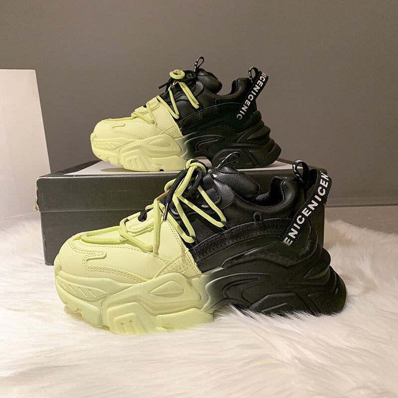 xakxx Autumn Women Chunky Sneakers New Design Colorful Woman Shoes Thick Sole Fashion Girls Platform Sneakers Ladies Sport Shoes