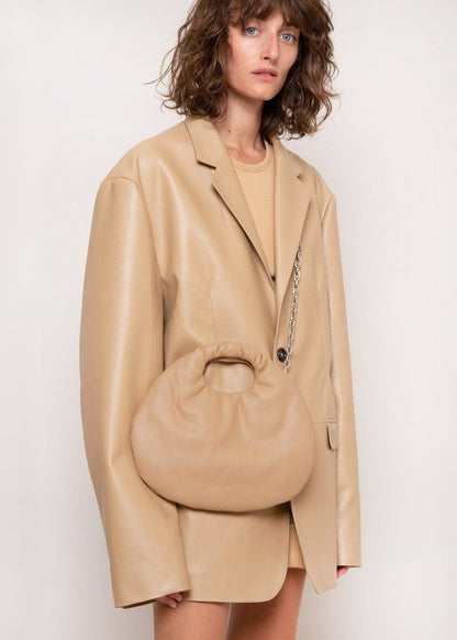 xakxx Long PU Faux Leather Blazers Women Leather Jacket Coat Brand New Women's Jackets Outerwear Ladies Coats Female Leather Suit
