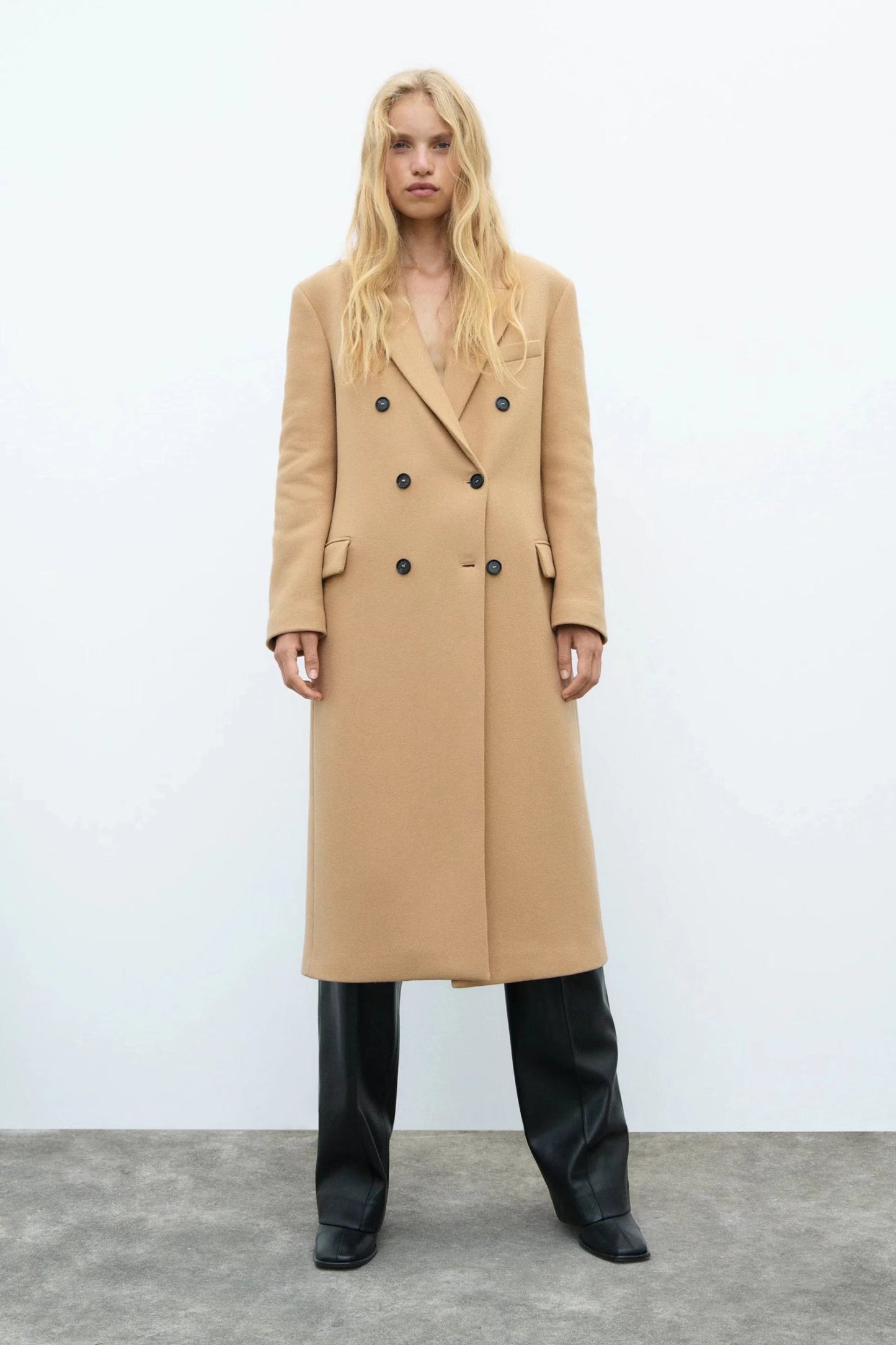 xakxx Women Autumn New Double Breasted Jacket Overcoat Vintage Long Sleeve Female Outerwear Chic Tops
