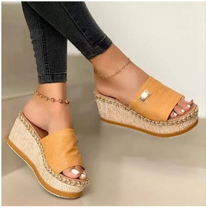 xakxx Women's Sandals Summer Female Slippers Flat Woman Peep-toe Comfort Slip-on Casual Shoes Mujer Slingback