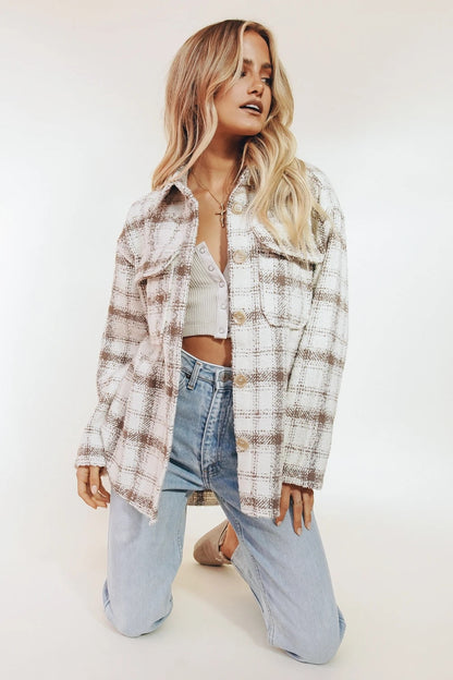 xakxx Women Argyle Print Women Jacket Autumn Winter Warm Zipper Harajuku Lamb Jacket Streetwear Loose Coat
