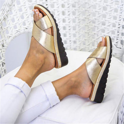 xakxx Women Summer Slippers Casual Ladies Sandals Platform Non-slip Female Shoes Soft Wedge Outdoor Women Slippers Shoes