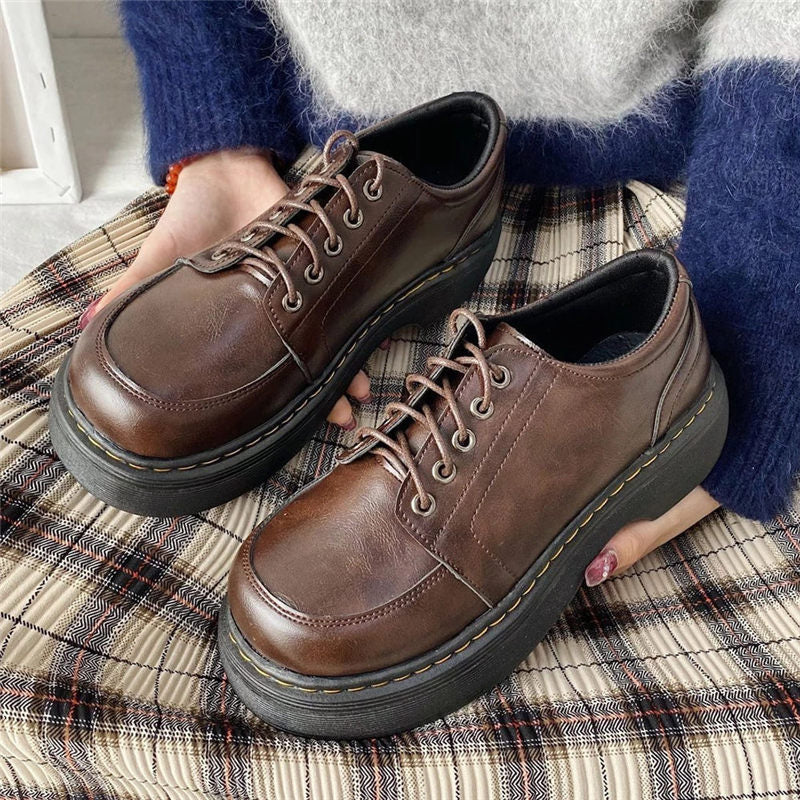 xakxx Japanese School Uniform Shoes Jk Student Shoes Girls Women Kawaii Lolita Soft Girl Round Toe Lolita Platform Mary Jane Shoes