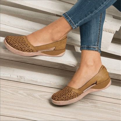 Women's Sandals  Summer Handmade Ladies Shoes Leather Breathable Sandals Women Flats Retro Style Cusomized Support Slipper