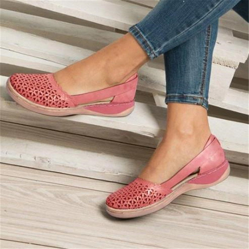 Women's Sandals  Summer Handmade Ladies Shoes Leather Breathable Sandals Women Flats Retro Style Cusomized Support Slipper