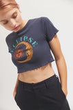 xakxx Cropped T-Shirts Girl High Quality Soft Cotton Fabric Summer Women Navy Blue Top Elastic Tees Easy Fit