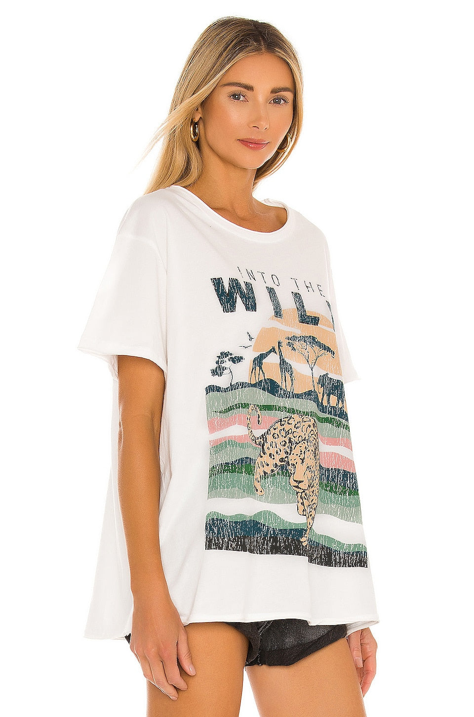 xakxx Super Chic White Graphic Tees Women Cotton New Oversized T-Shirt Summer Casual White Graphic Loose Tees Women Tops