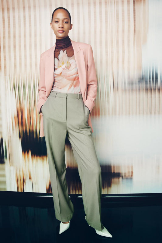 xakxx Korean Loose Pink Blazer Coat Women Office Lady Blazer Jacket Female Casual Work Elegant Outwear Spring  OL
