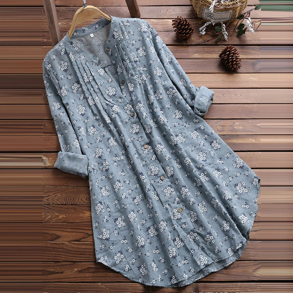 xakxx xakxx Women Loose Long Sleeve Tunic Tops Casual Blouses Plus Size M-3XL Shirt Summer Elegant Blouse Streetwear Fashion New