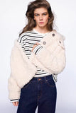 xakxx New Women's Coat Solid Short Section Listing Lady Long Sleeve Warm Suede Jacket Winter Female Coats Outerwear