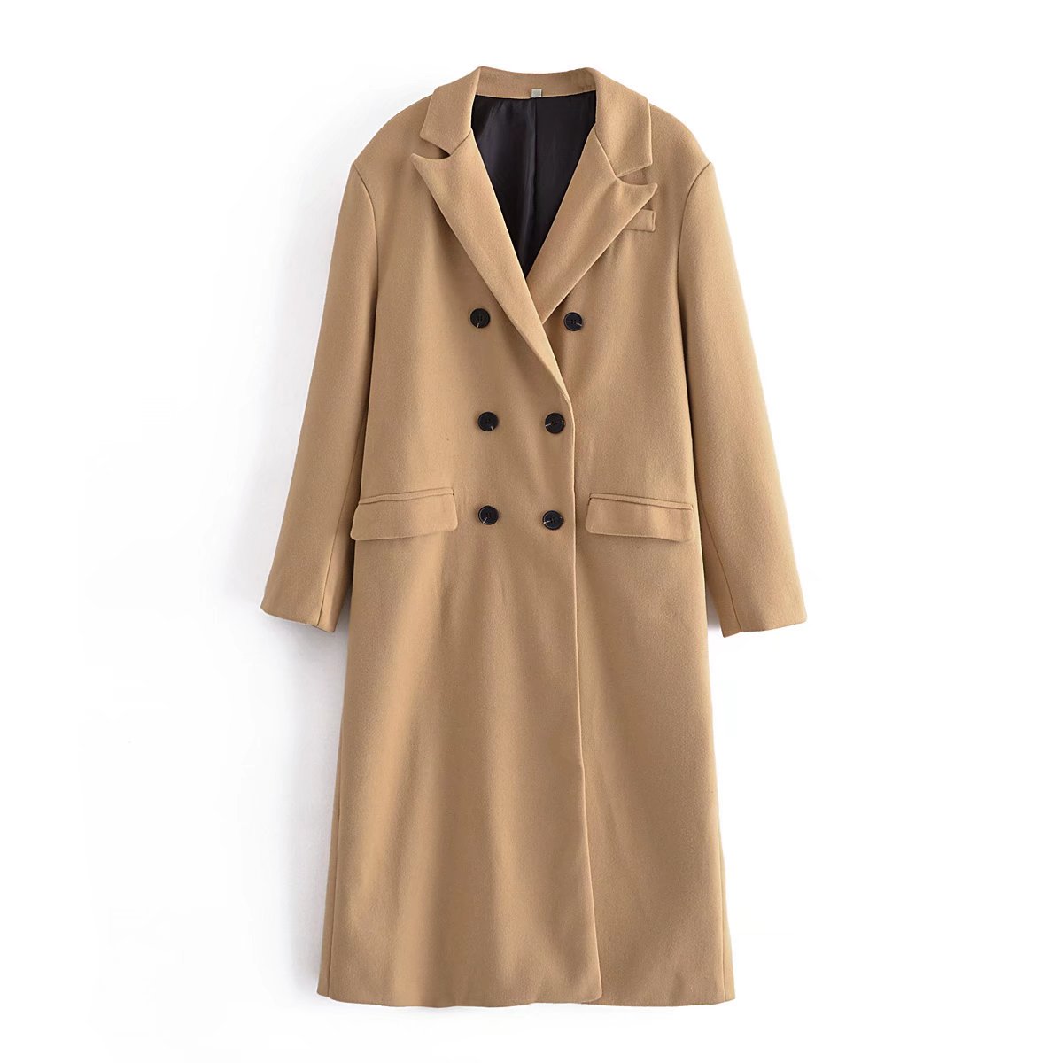 xakxx Women Autumn New Double Breasted Jacket Overcoat Vintage Long Sleeve Female Outerwear Chic Tops