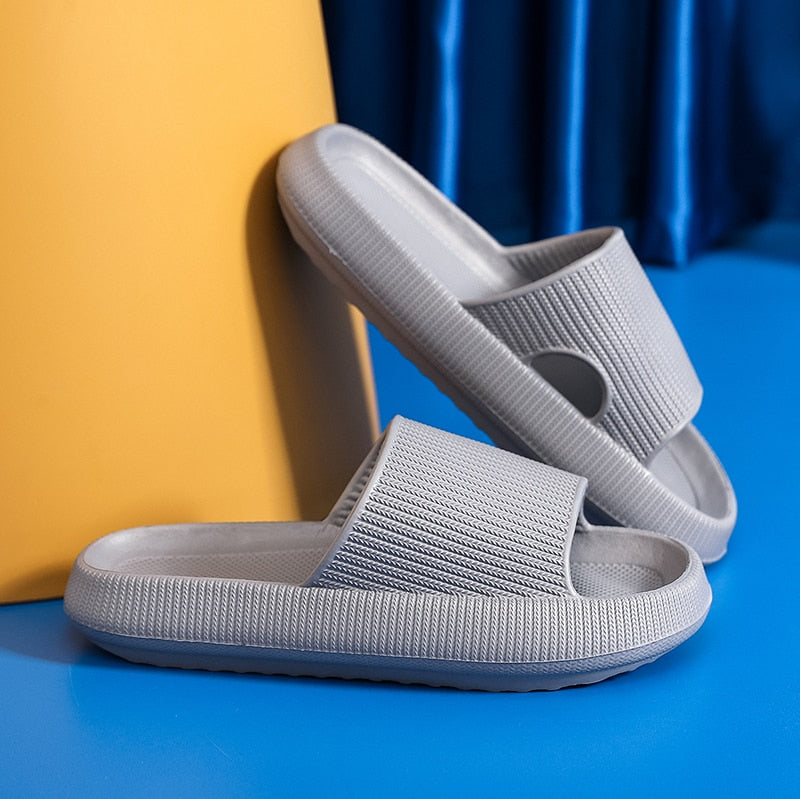 xakxx Home Slippers Summers Thick Platform Womens  Sandals Indoor Bathroom Anti-Slip Slides Ladies Men's Shoes Mules