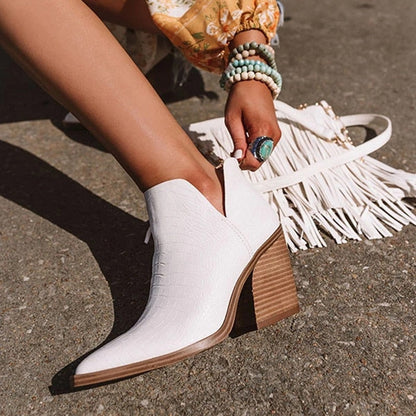 xakxx  Autumn Winter Women Ankle Boots Fashion Pointed Toe High Heels Zipper Boots Female Shoes Roman Pumps Booties Botas Mujer