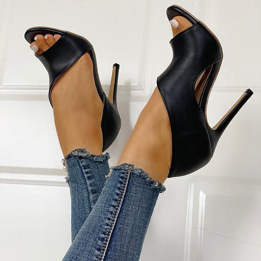 xakxx Summer Shoes  New women's Sandals Fashion Open Toe High Heel Sandals Rome Sexy Casual Thin Heel Sandals