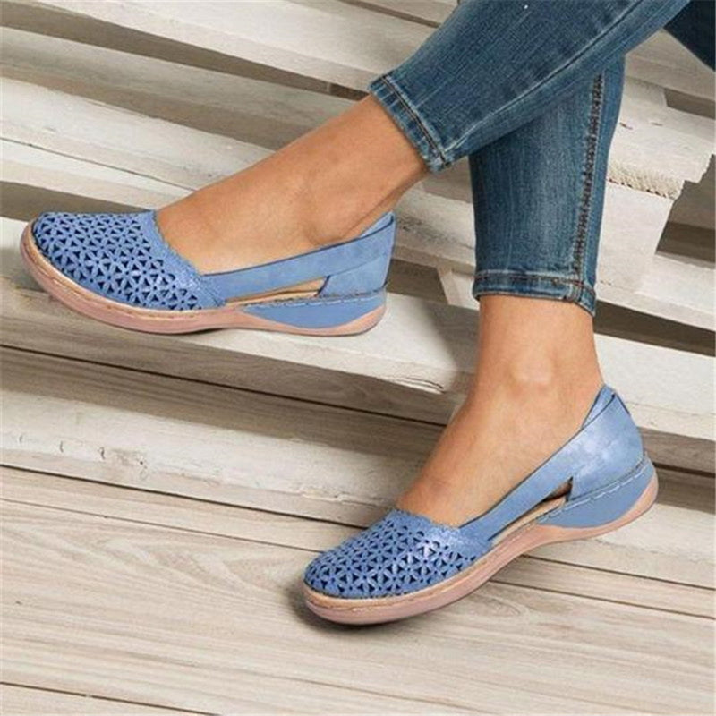 Women's Sandals  Summer Handmade Ladies Shoes Leather Breathable Sandals Women Flats Retro Style Cusomized Support Slipper