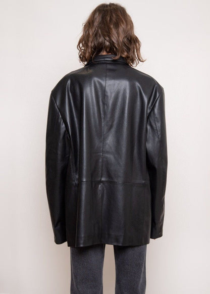 xakxx Long PU Faux Leather Blazers Women Leather Jacket Coat Brand New Women's Jackets Outerwear Ladies Coats Female Leather Suit