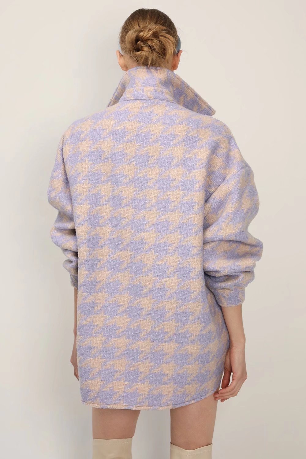 xakxx Plaid Jacket Women Coat Autumn Winter Vintage Stylish Pockets Oversized Jacket Female Coat Casual Warm Chic Tops