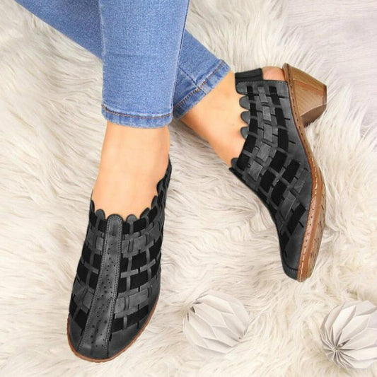 xakxx New Women Sandals Summer Fashion Stitching Ladies Heel Shoes Female Casual Sandalias Mujer Size 34-43