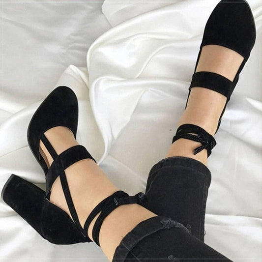 xakxx Women Pumps Plus Size 35-43 Women Heels Chaussures Femme Gladiator Summer High Heels For Party Wedding Shoes Women Thick Heels