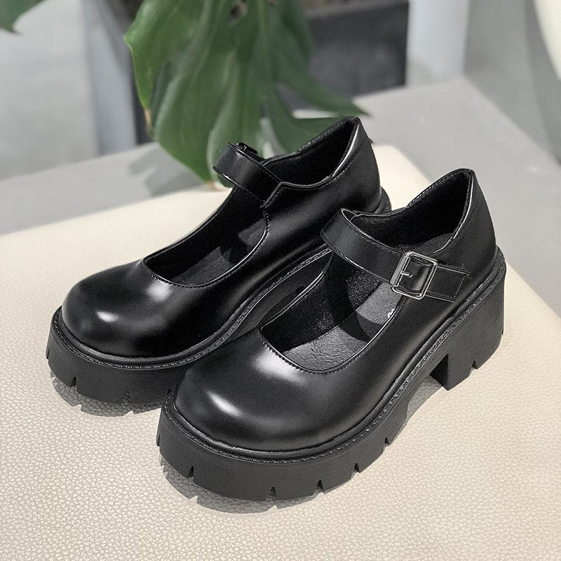xakxx Women shoes models Mary Jane shoes women's Japanese high heels retro platform shoes women femmes chaussures lolita