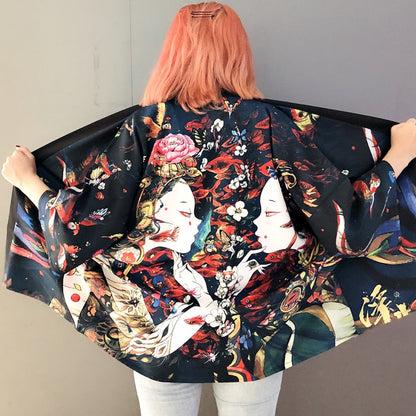 xakxx xakxx Womens tops and blouses harajuku kawaii shirt Japanese streetwear outfit kimono cardigan female yukata blouse women  AA001
