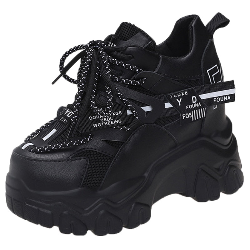 xakxx Back to school Breathable Chunky Sneakers Women Fashion Height Increase Platform Vulcanize Shoes Woman Thick Bottom Sports Shoes