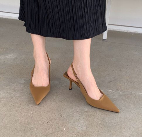 Plus Size African Party Shoe Set Sexy Heels Shallow Pointed Pumps Sandals Ladies Slip on Crossdressers Zapatos Para Mujer Shoes